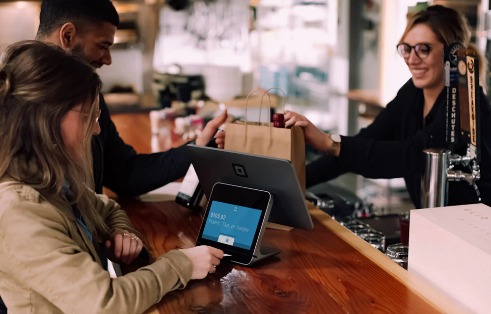 Compra en un local con terminal de pago
